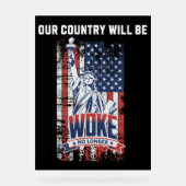 我が国はもはやプロのトランプ2025目覚める アクリルサイン (正面)