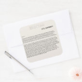 我が国は第25回憲法改正に抵抗する スクエアシール (封筒)