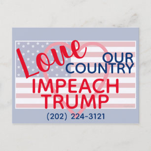 我が国を愛しトランプ議会を弾劾 ポストカード
