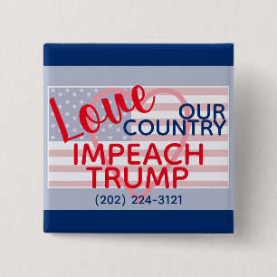 我が国を愛しトランプ議会を弾劾 缶バッジ