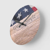 我が国民の憲法 ラウンド壁時計 (傾斜)