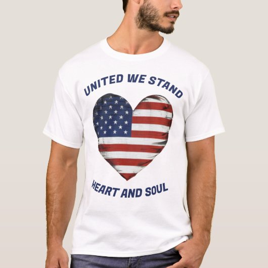 我が国統一されたは愛国心がある Tシャツ (正面)