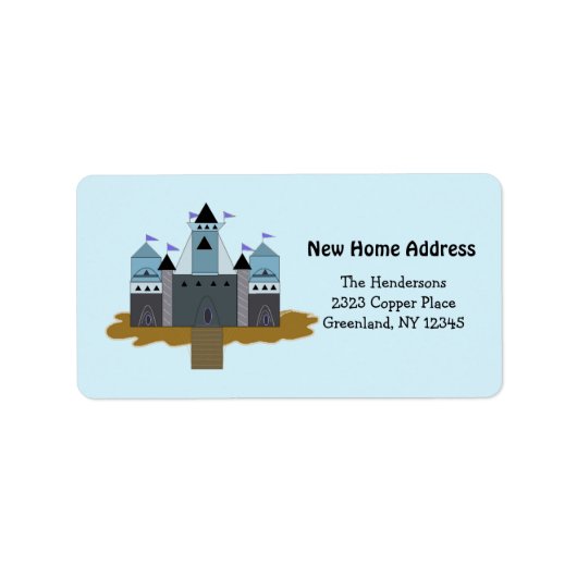 我が城の新しいホームアドレス ラベル (正面)