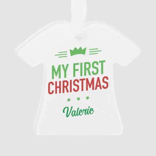 我が子の初めてのクリスマスオーナメント オーナメント (正面)