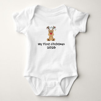 我が子の初めてのクリスマスベビーボディスーツ ベビーボディスーツ