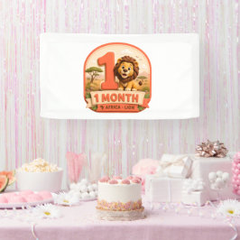 我が子の初めての冒険 – 1ヶ月のベビーマイルストーン 横断幕