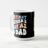 我が子の初めての父の日フォト コーヒーマグカップ (正面左)