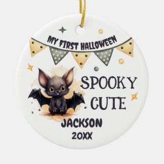 我が子の初ハロウィン - かわいい赤ちゃんコウモリ オリジナルグッズ セラミックオーナメント