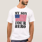 我が子よ英雄たれ アメリカ国旗 アメリカ軍 Tシャツ (正面)