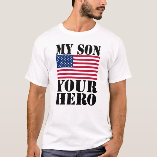 我が子よ英雄たれ アメリカ国旗 アメリカ軍 Tシャツ (正面)