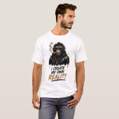 我が実在は己で創るチンパンジー Tシャツ (正面フル)