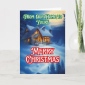 我が家からあなたの家へ、クリスマスおめでとう シーズンカード (正面)