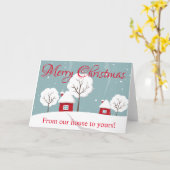 我が家からあなたの家へ クリスマスカード カード (黄色い花)