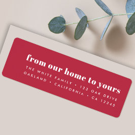 我が家からあなたの家まで |モダンミニマリスト赤 ラベル