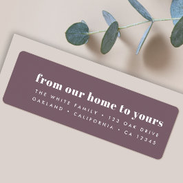 我が家からあなたの家まで |紫モダンミニマル ラベル