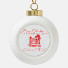 我が家からお前のクリスマスまで楽しもう セラミックボールオーナメント