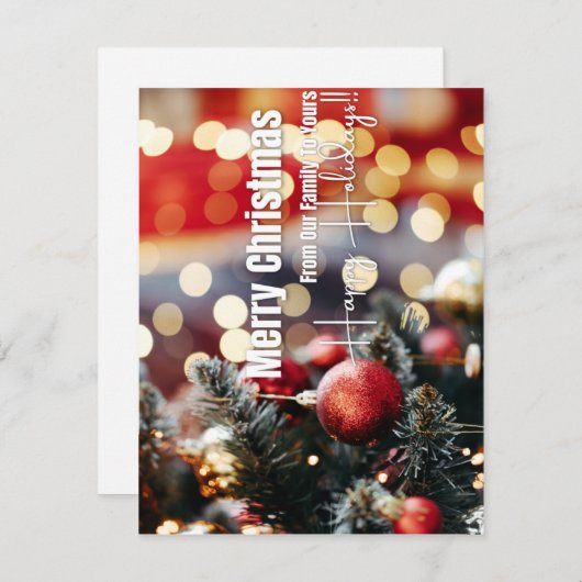 我が家からお前の家へ聖降誕祭お目出度う (正面/裏面)