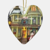 「我が家からお客様へ」の伝統的スタイル セラミックオーナメント (左)