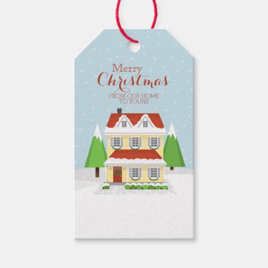 . .我が家からクリスマスのお祝い ギフトタグ (正面)