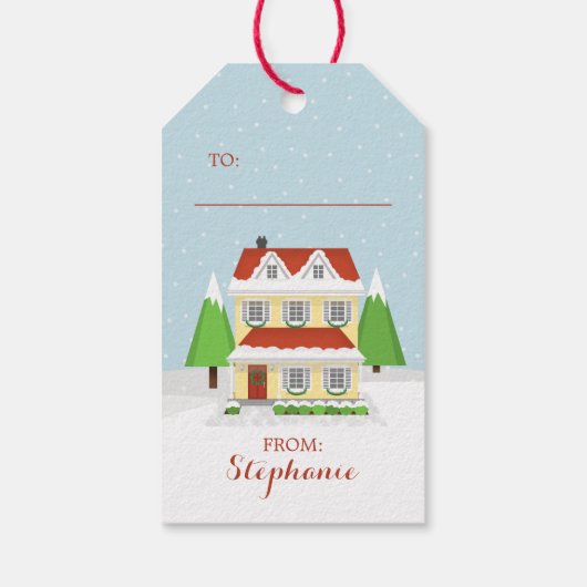 . .我が家からクリスマスのお祝い ギフトタグ (裏面)