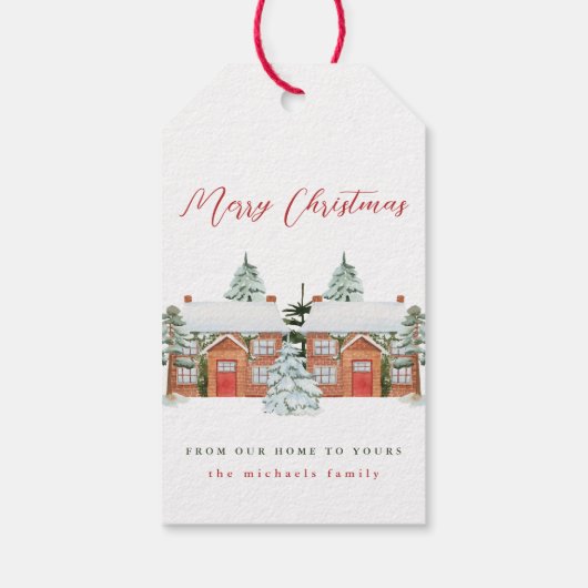 . .我が家からクリスマスのお祝い ギフトタグ (裏面)