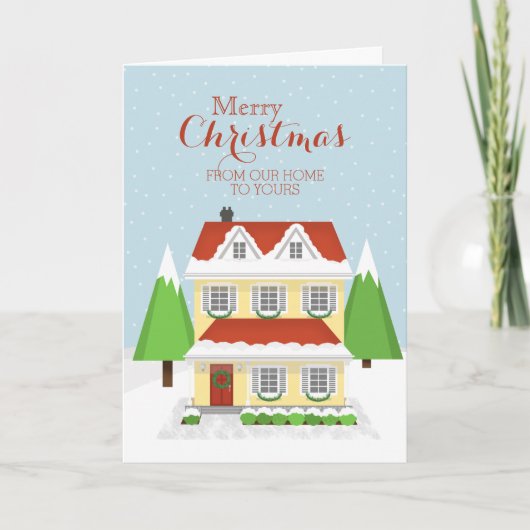 . .我が家からクリスマスのお祝い シーズンカード (正面)