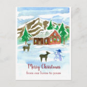 我が家からシカへのメリークリスマス ポストカード (正面)