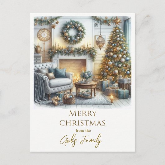 . .我が家から君の家へクリスマスを祝して ポストカード (正面)