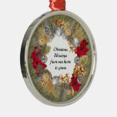 我が家から君の家まで |緑 |クリスマスリース メタルオーナメント (右)