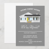 我が家にようこそ！ 転居のお知らせ 案内状 (正面/裏面)