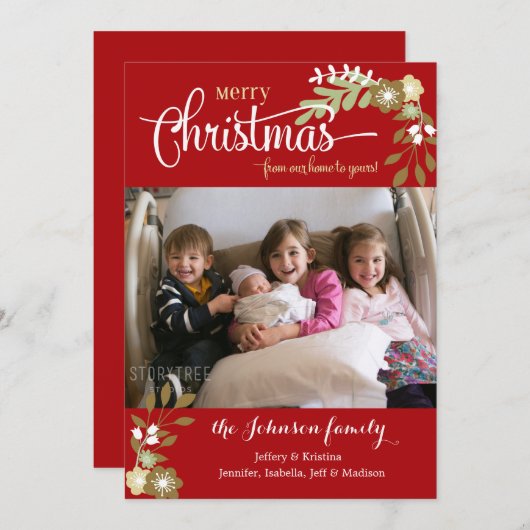 『我が家のお楽しみのクリスマス・カスタム』 シーズンカード (正面/裏面)