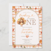 我が家のちびトルキー、秋の門出を祝う1歳の誕生日 招待状 (正面)