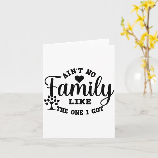 我が家のような家族はどこにもない - お揃いの家族 カード (黄色い花)