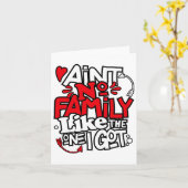 我が家のような家族はどこにもない - お揃いの家族 カード (黄色い花)