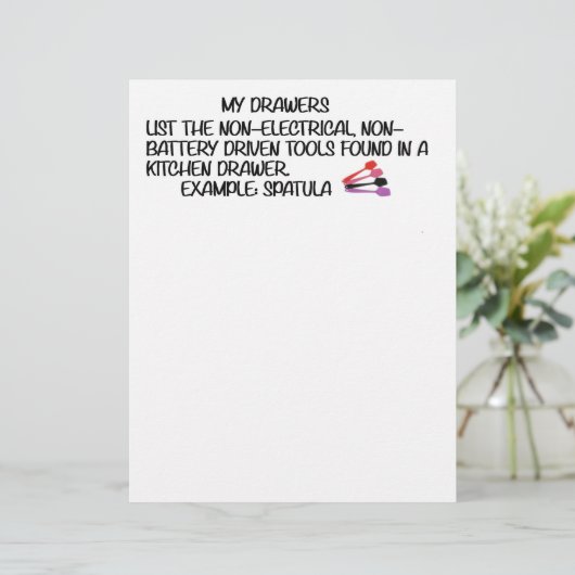 我が家のキッチンの引き出しゲーム レターヘッド (スタンド正面)