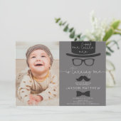 我が家のリトルマン1歳誕生日パーティーの写真 招待状 (スタンド正面)