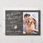 我が家の人間が結婚するよ！ペットのエンゲージ・カード 案内状 (正面)