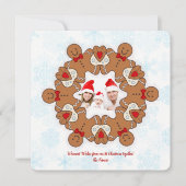 我が家の初めてのクリスマスマンダラジンジャーブレッドフォトファミリー シーズンカード (正面)