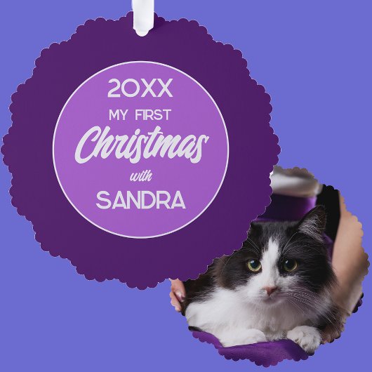 我が家の初クリスマス 猫のオーナメント オーナメントカード