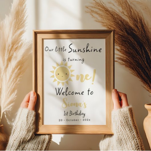 我が家の太陽（＝子供）が１歳の誕生日おめでとうございます！ ポスター
