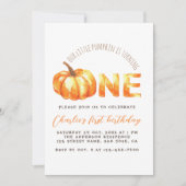 我が家の小さなかぼちゃが1歳に ファーストバースデー 招待状 (正面)