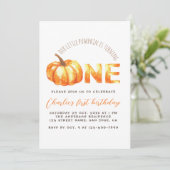 我が家の小さなかぼちゃが1歳に ファーストバースデー 招待状 (スタンド正面)