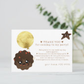 我が家の小さなクッキーが1歳に! 誕生日写真 サンキューカード (スタンド正面)