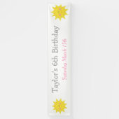 我が家の小さなサンシャイン誕生日 横断幕 (縦)