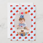 我が家の小さなトマトが１歳に  誕生日フォト 招待状 (裏面)