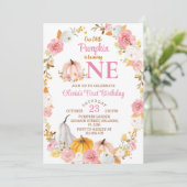 我が家の小さなパンプキンが1歳の誕生日を迎える 招待状 (スタンド正面)