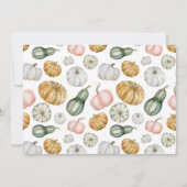 我が家の小さなパンプキン ボーホー秋の誕生日パーティーの写真 招待状 (裏面)