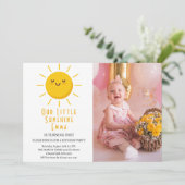 我が家の小さな太陽の1歳誕生日パーティーの写真 招待状 (スタンド正面)