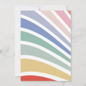 我が家の小さな太陽　ボヘミアンレインボー　1歳の誕生日 招待状 (裏面)