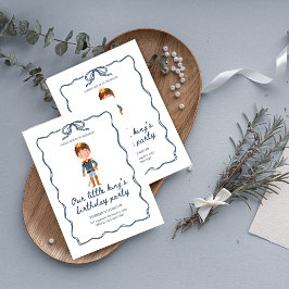 我が家の小さな王の1歳の誕生日パーティー 招待状